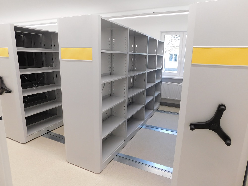 REGAŁY JEZDNE PROFESMEB Przesuwne, archiwalne, biblioteczne jezdne do archiwum